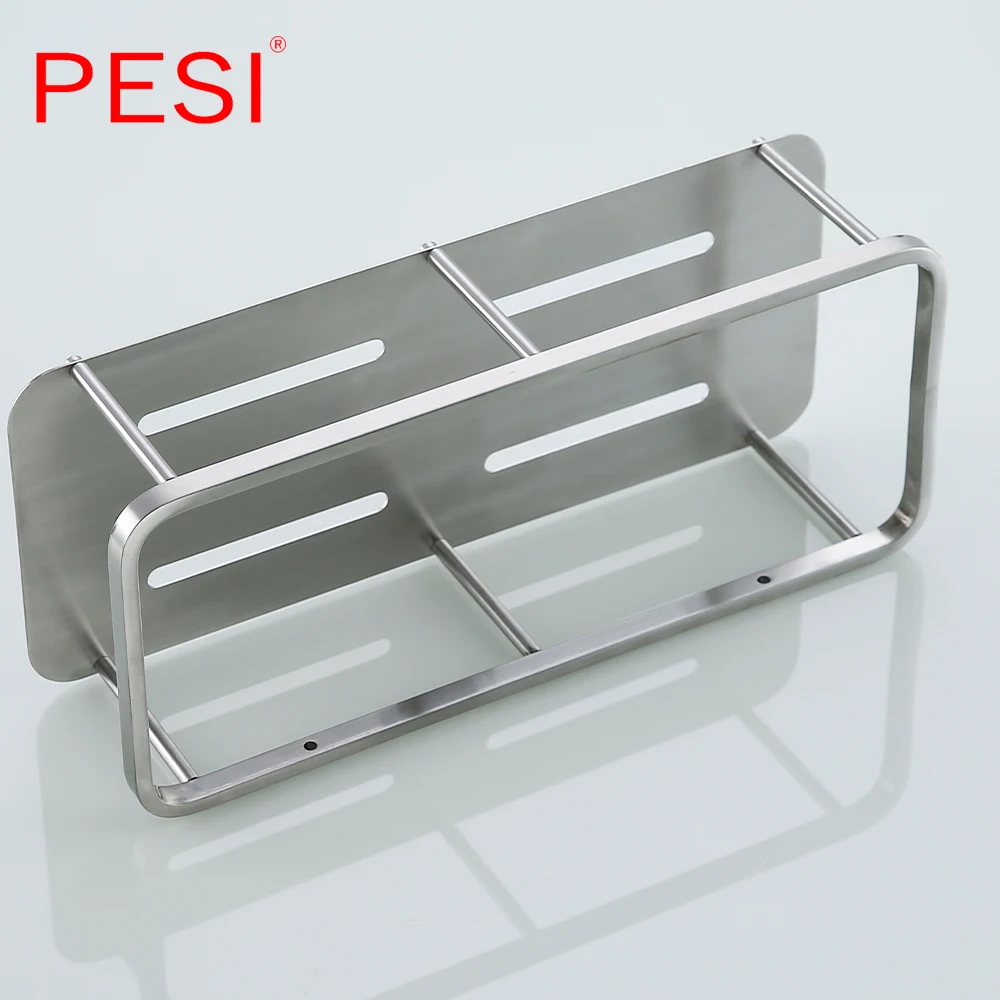 Bathroom Shelf Toilet Storage  Wall Mounted Stainless Steel  Storage Rack Bathroom Shampoo Basket Holder Kitchen Accessories