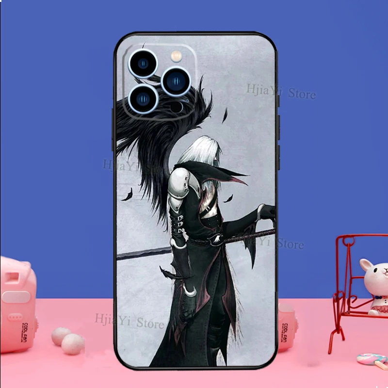 Final Fantasy Sephiroth Phone Case For iPhone 15 11 12 13 14 Pro Max Mini X XS XR 7 8 Plus SE2 Funda Coque Capa Cover