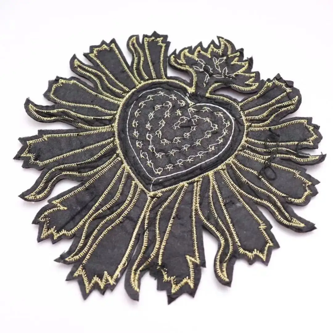 Beaded Big Heart Octopus Cloth Sticker DIY Clothing Bag Decoration Cloth Sticker Clothing Cloth Sticker