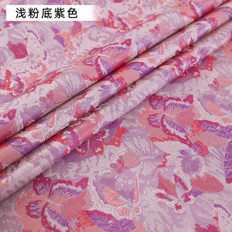 Satin fabric for sewing imitation silk brocade jacquard fabrics high quality cheongsam and kimono garment material