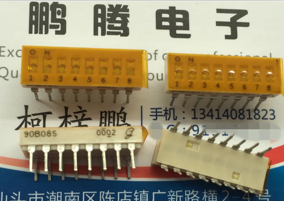 Interruptor DIP de 8 bits, Conector recto, 8P, 2,54mm, codificación de teclas, 1 unidad