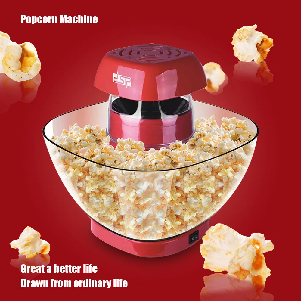 1200W Electric Corn Popcorn Maker Household Automatic Mini Hot Air Popcorn Making Machine DIY Corn Popper Children Gift