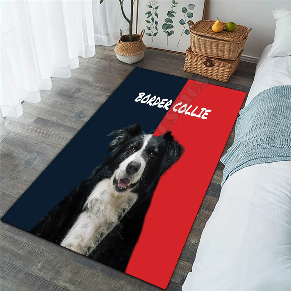 

Best Friend Border Collie 3D All Over Printed Rug Non-slip Mat Dining Room Living Room Soft Bedroom Carpet