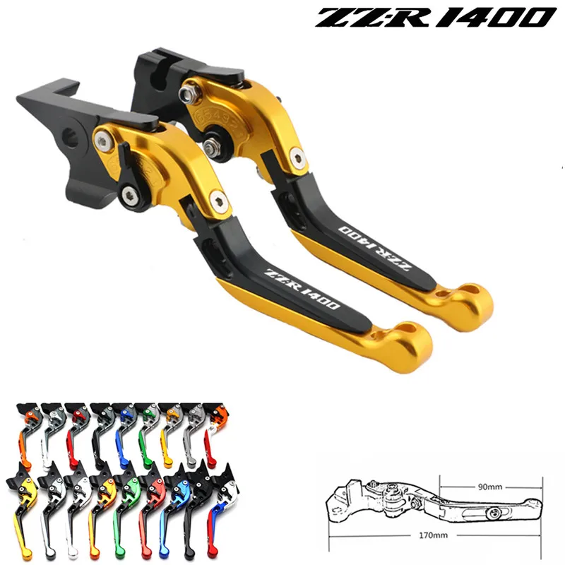 

For Kawasaki ZZR1400 ZZR 1400 2006 2007 2008 2009 2010 2011-2016 Motorcycle Brake Adjustable Clutch Lever Hand Grip Handlebar