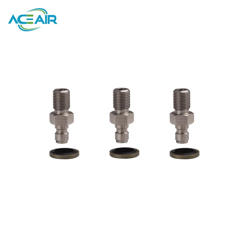 Aço inoxidável PCP enchimento acoplador, alta pressão, Fresagem Connect, M10, 1/8NPT, 1/8BSPP, 2pcs por lote