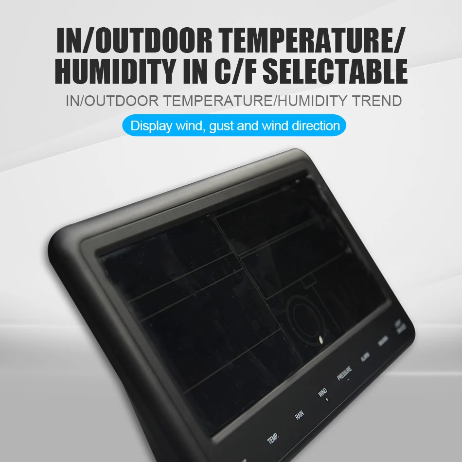 WH2950 Solar Weather Station Can Be Connected To PC 433MHz Professional Wireless Meter Forecaster Color Display Auto Uploading