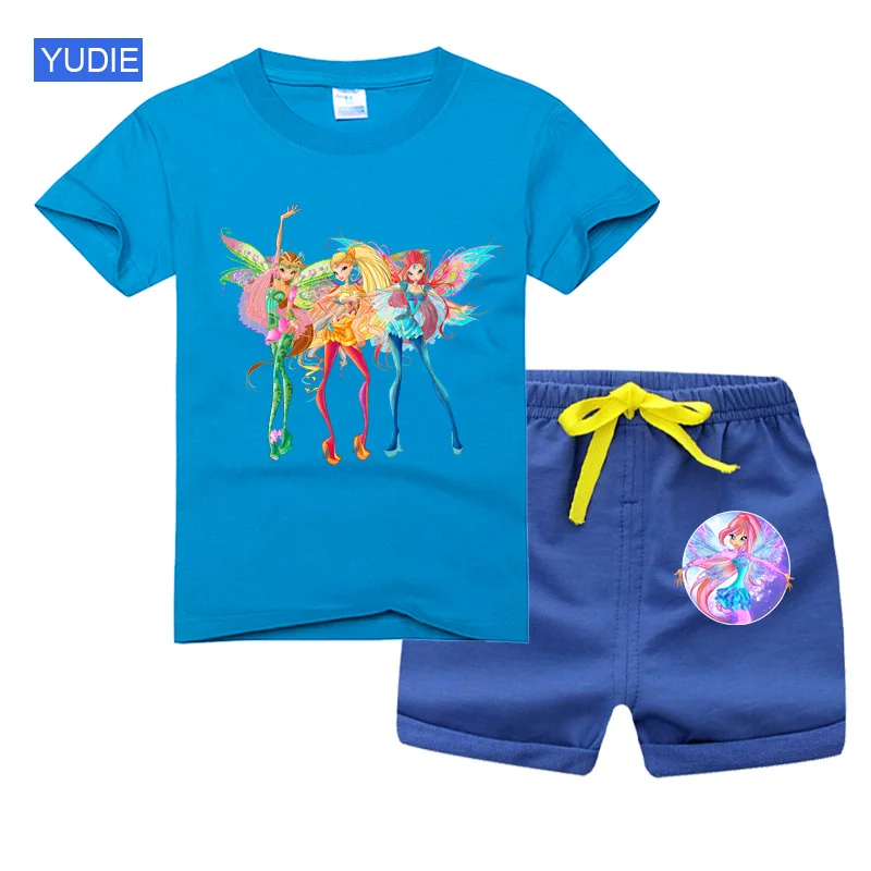 2 Piece Set Baby Girl Clothes Girls Summer Clothes Set Short Sleeved T Shirts Shorts Cute Cotton Tops Kids Tracksuit Soft Outfit