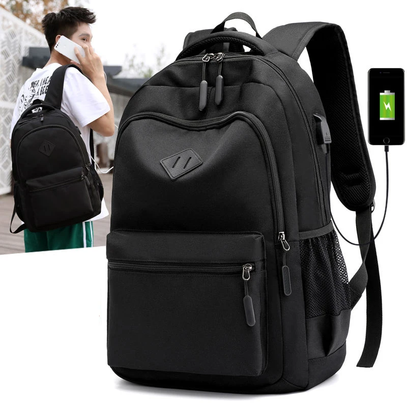 New Men\'s Backpack USB Recharging Laptop Bag Male Oxford Backpack For Teenagers High Quality Casual Travel School Bag Hot Sell