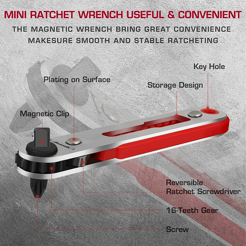 1/4 Inch Drive Socket Ratel Schroevendraaier Set Verstelbare Momentsleutel 90 Graden Mini Ratelsleutel Handvat Tool