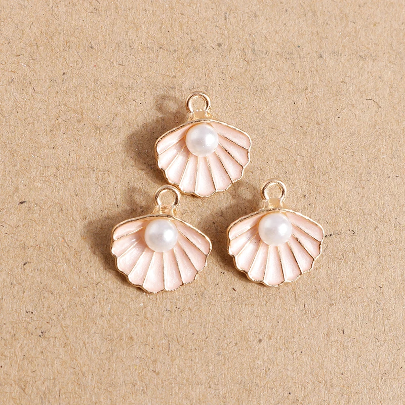 10 pz 15*16mm Smalto Conchiglia Perla Pendenti e Ciondoli per la Produzione di Gioielli FAI DA TE Pendenti Collane Orecchini Portachiavi Artigianato Fatto A Mano accessori