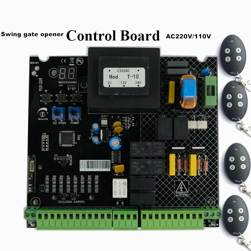 220VAC 110VAC Automatic Swing Gate Opener AC Motor Control Unit PCB Controller Circuit Board Electronic Card