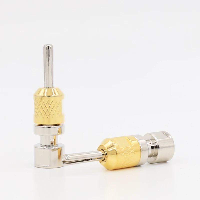 

Hifi audio CAB single Rhodium plated Banana plug 4MM hole banana connectors