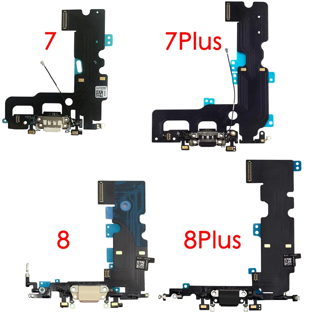 New Lightning Charging Dock Port Dual Microphone Flex Cable Replacement For iPhone 7 7Plus 8 8Plus X XR XS Max