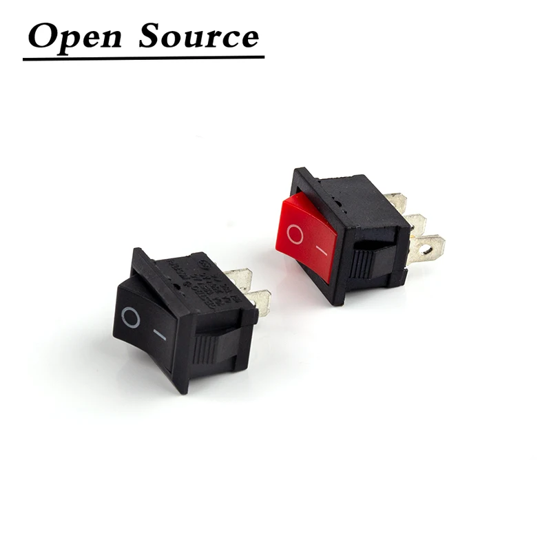 5pcs KCD1 Rocker Switch Push Button Mini Switch 6A-10A 250V KCD1-101 2Pin 3Pin Snap-in on/Off 21*15MM Black Red White