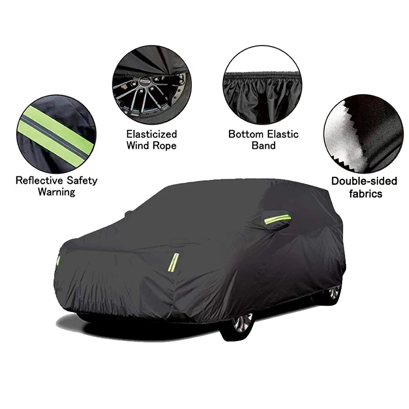 Kayme Universal Full  Car Covers Outdoor UV Snow Resistant Sun Protection Cover For Suv Jeep Mpv Wagon