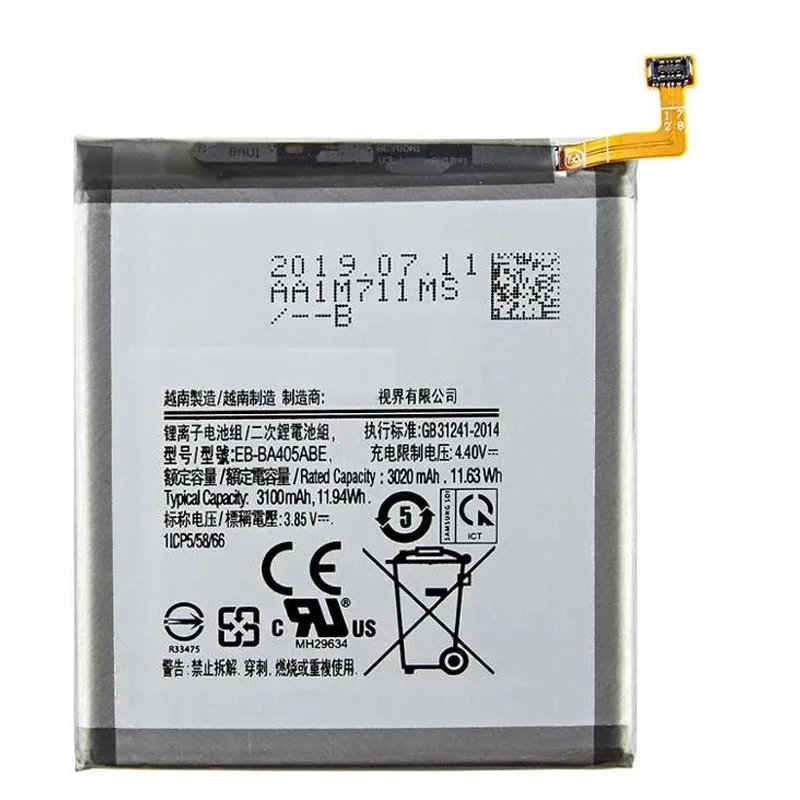 Battery EB-BA405ABE For Samsung A40 A405F EB-BA405ABU Phone Battery 3100mAh