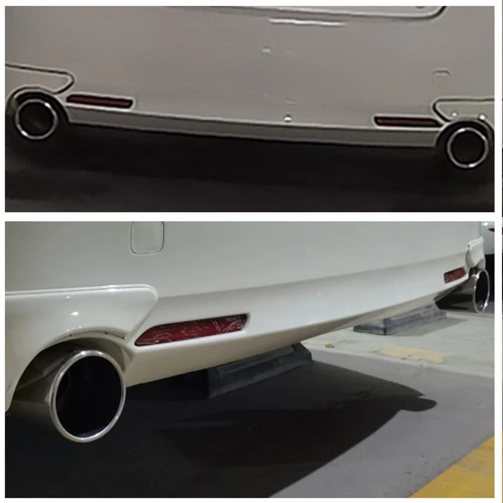 1 stück Universal änderung Auto Zubehör silber Curly Flansch Schalldämpfer auspuff Edelstahl Spitze Ende Rohr