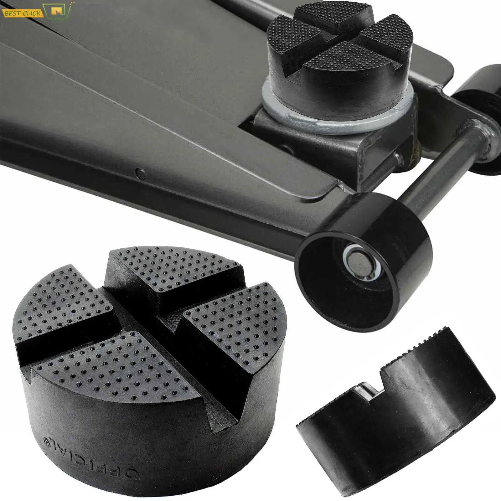 Rubber Car Lift Jack Stand Pad Slotted Floor Frame Rail Adapter Protector Jackiing Tool Thickened Antislip Adaptor Support Pads