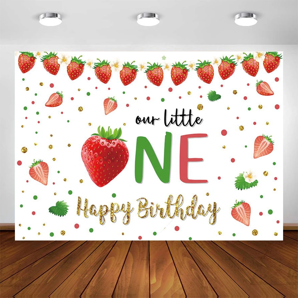 Yeele Summer Theme Strawberry Wave PointBackdrop Photography Baby 1st Birthday Party Background For Photo Studio Photophone