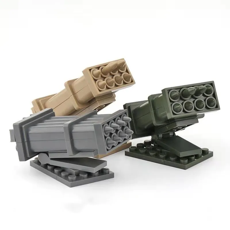 WW2 Moc Kanonskogel Missile Bouwsteen Launcher Model Militaire Soldaten Wapen Accessoires Army Onderdelen Bricks Speelgoed 6 Cm C234