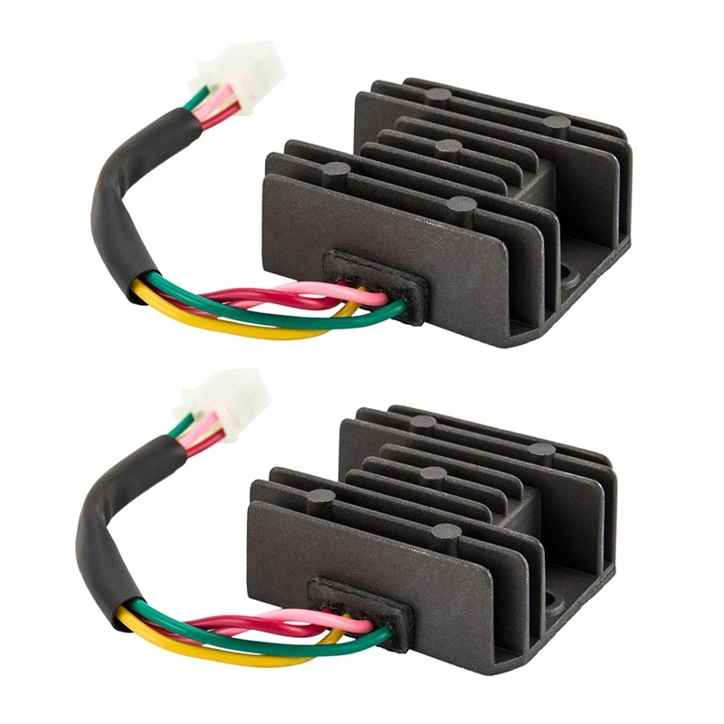 

2X Universal 4 Wire Full Wave Black Motorcycle Regulator Rectifier 12V DC Bike Quad