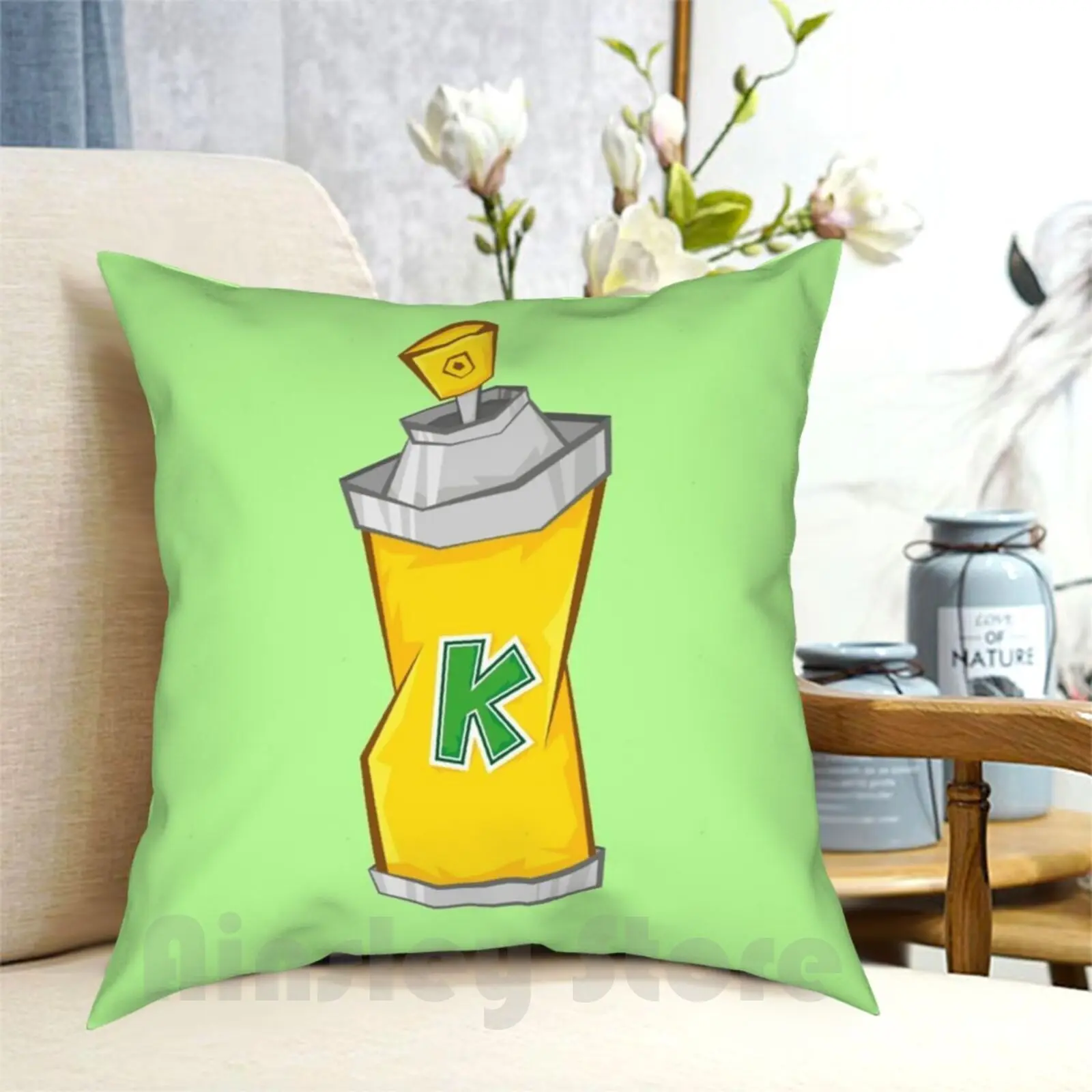 Tokyo-To Spray Can ( Professor K ) Pillow Case Printed Home Soft Throw Pillow Jet Set Radio Jsr Jet Set Radio Future