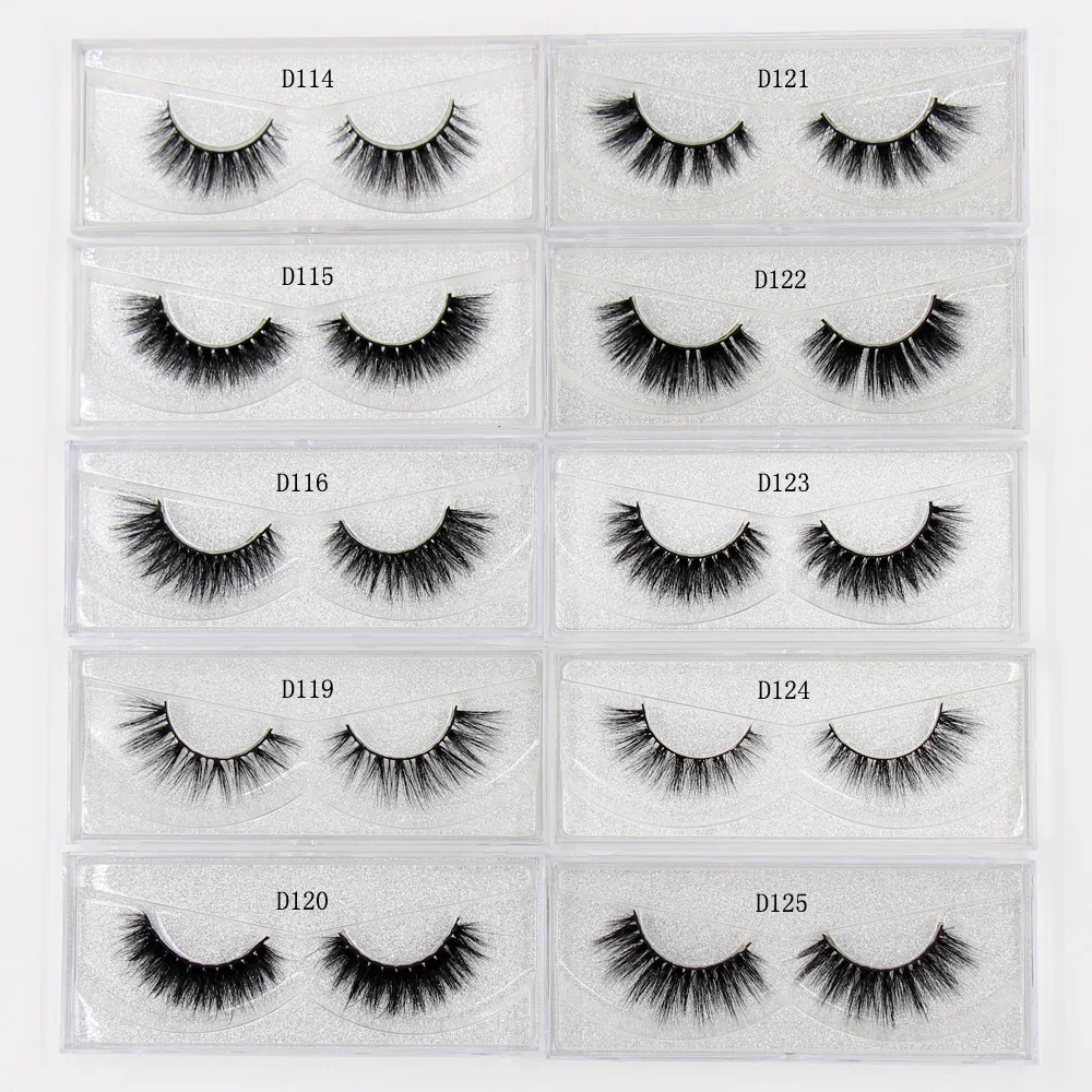 Wholesale 50 Pairs/Lot Eyelashes 3D Mink Lashes Fluffy Fake Eyelashes Natural Long Eye Lashes Cruelty Free False Eyelashes