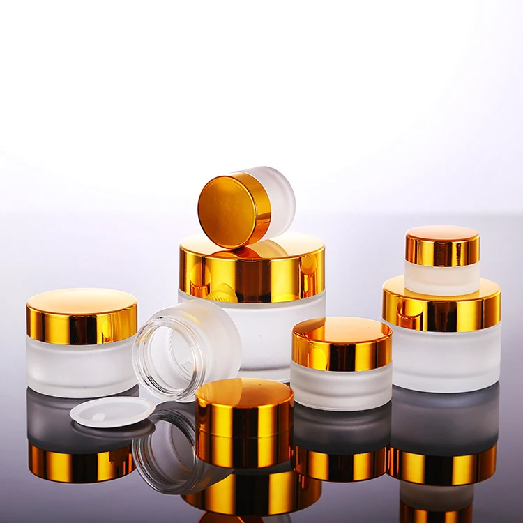 Wholesale Custom Empty Mini Glass Jars Containers Set Suppliers Custom Private Label Round Cosmetic Jars