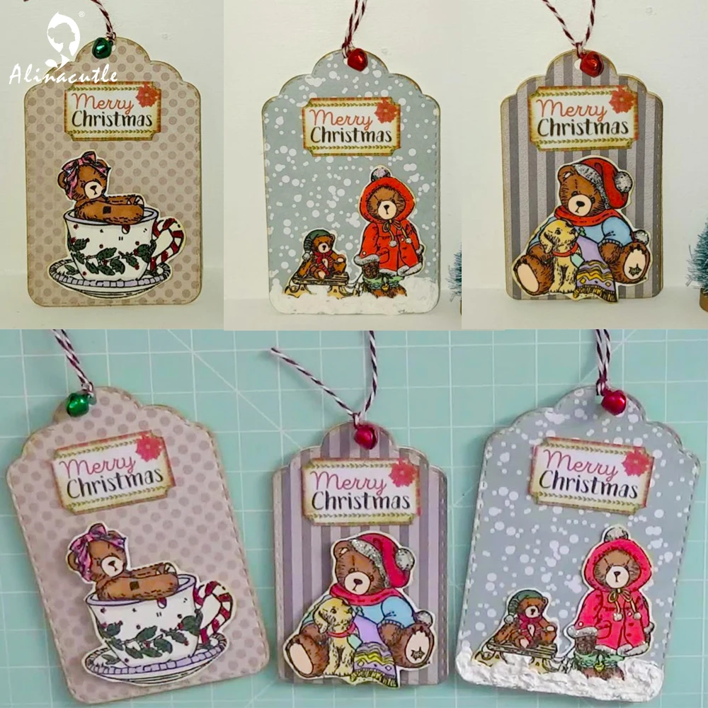 Alinacutle CLEAR STAMPS Cute Little Teddy Bear Scrapbooking Handmade Card Album Paper Craft Rubber Transparent Silicon Stamp