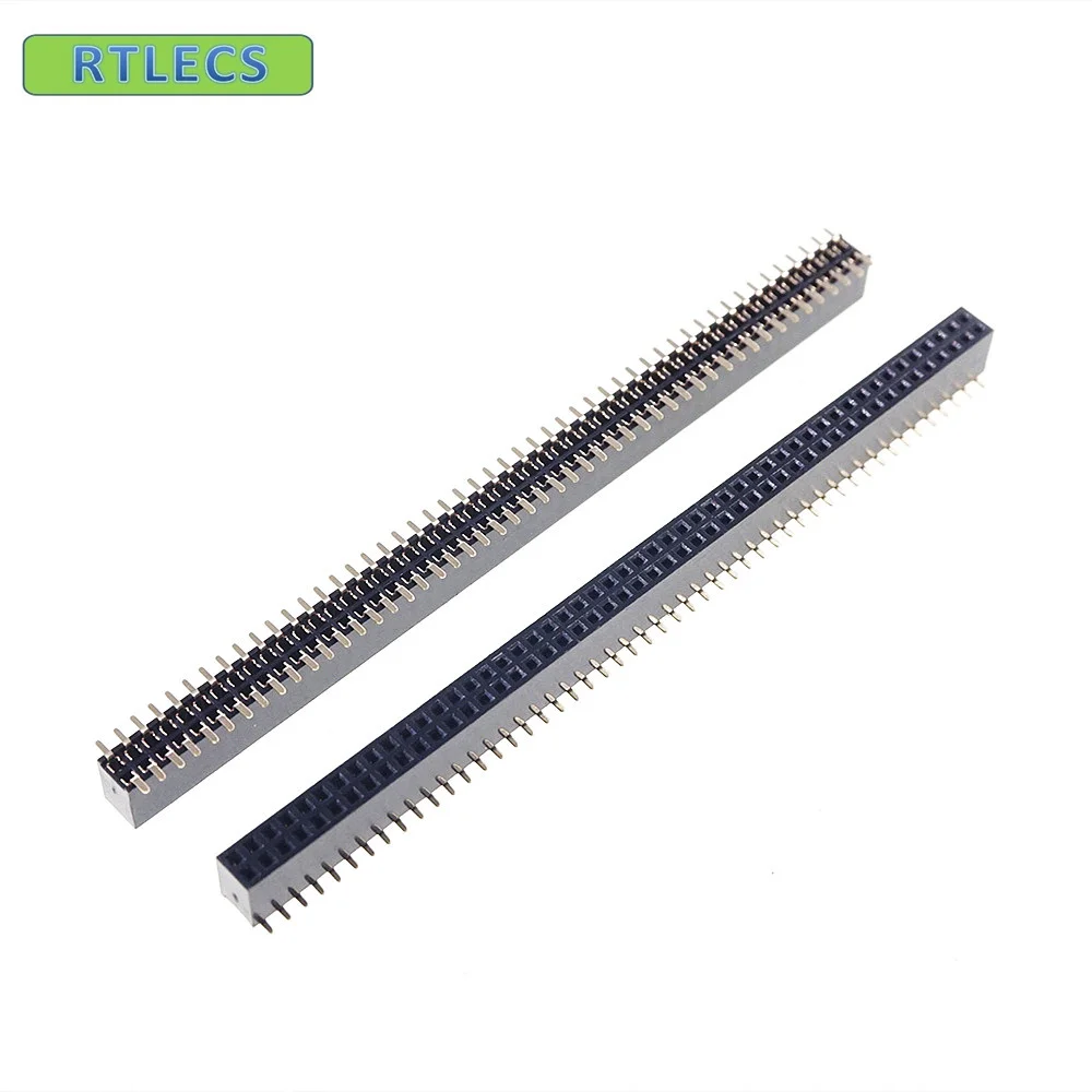 1000pcs 2x50 P 100 pin 1.27mm Pitch Pin Header Female dual row SMT straight Surface Mount PCB Rohs Lead free