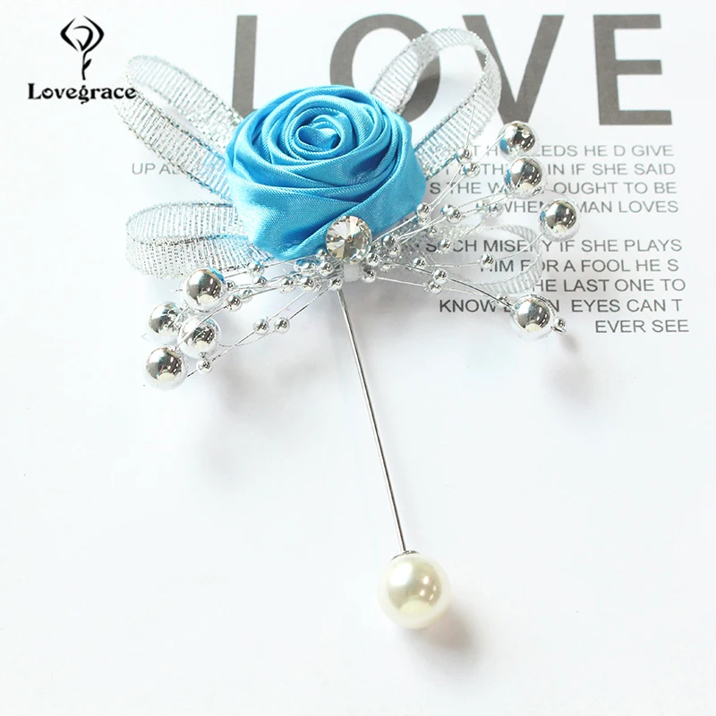 Lovegrace broche de noivado, pérola falsa buzina, broche para festa de casamento, planejador