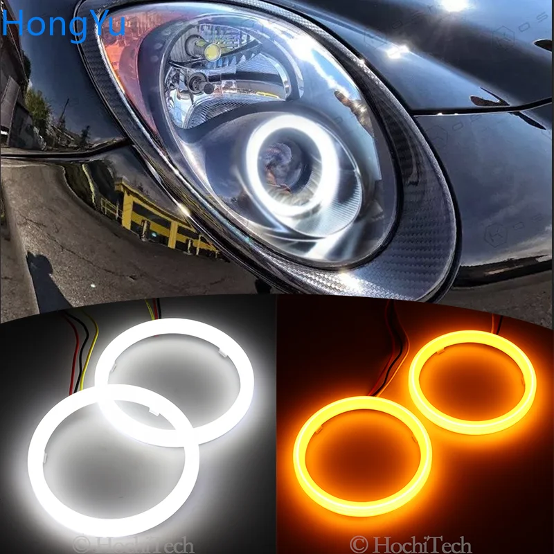 Cotton Switchback LED White Amber Angel Eye  Rings DRL turn signal light for Alfa Romeo Mito 2008 2009 2010 2012 2013-2015