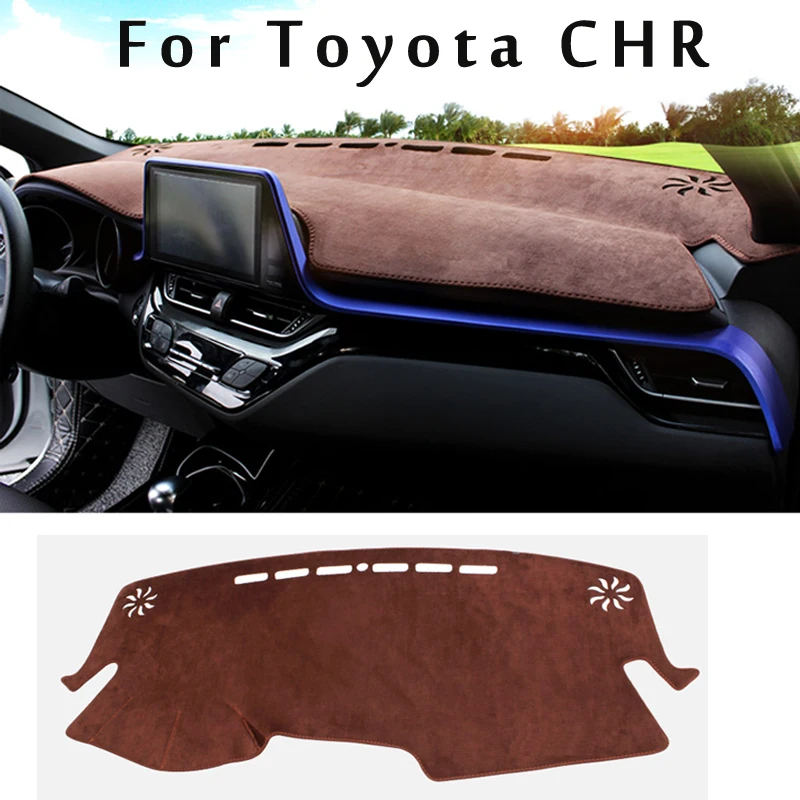 

Flannel Anti Slip Anti UV Mat Dashboard Cover Pad Dashmat Carpet For Toyota C-hr Chr C hr 2016-2021 RHD LHD Accessories