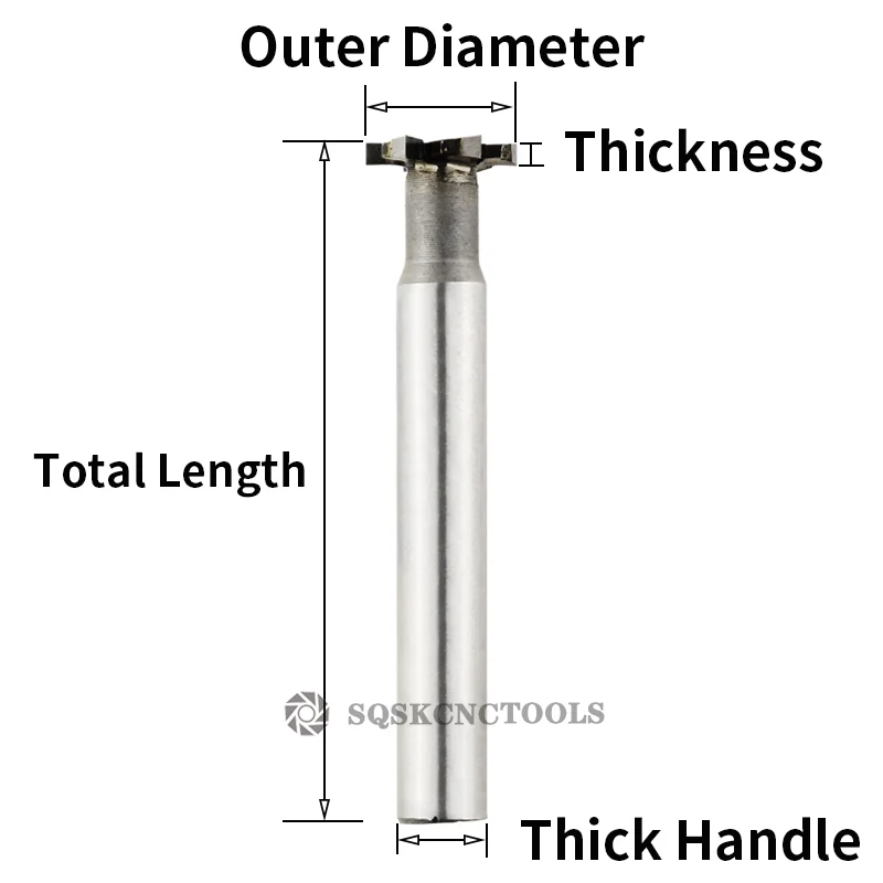 Alloy T-Slot Milling Cutter Tungsten Steel Rough Inserted Straight Shank For Hardness Metal Keyway Endmills Tool Metal Keyway En