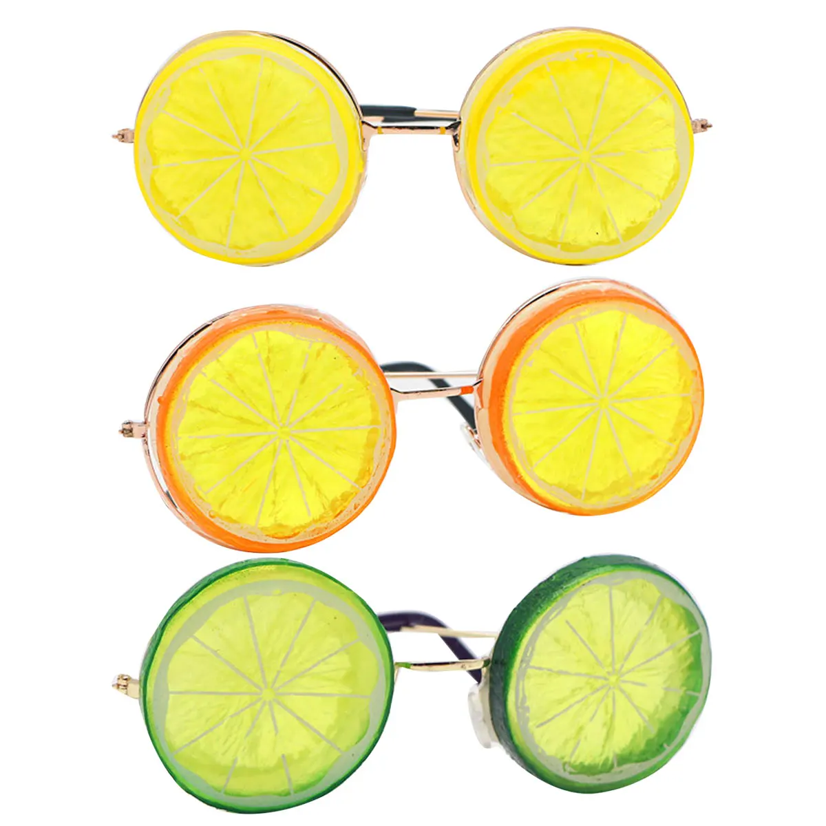 Creative Plastic Lemon Shaped Eyeglasses Funny Beach Wedding Photography Props Glasses DIY Christmas Birthday Gifts Party Favors