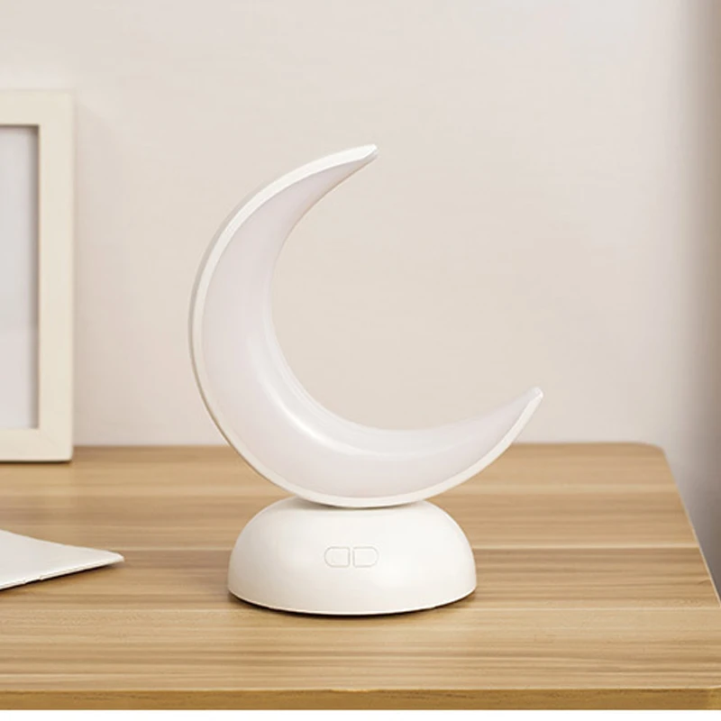 Imagem -02 - Luminária Lua e Luz Noturna Portátil Lâmpada de Mesa Fofa para Bebês Crianças Quarto Lateral da Cama Carregamento Usb Lâmpada de Mesa para Dormir Decoração de Casa