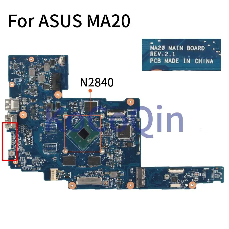 

Материнская плата для ноутбука ASUS MA20 N2840 материнская плата для ноутбука REV; 2,1 SR1YJ DDR3