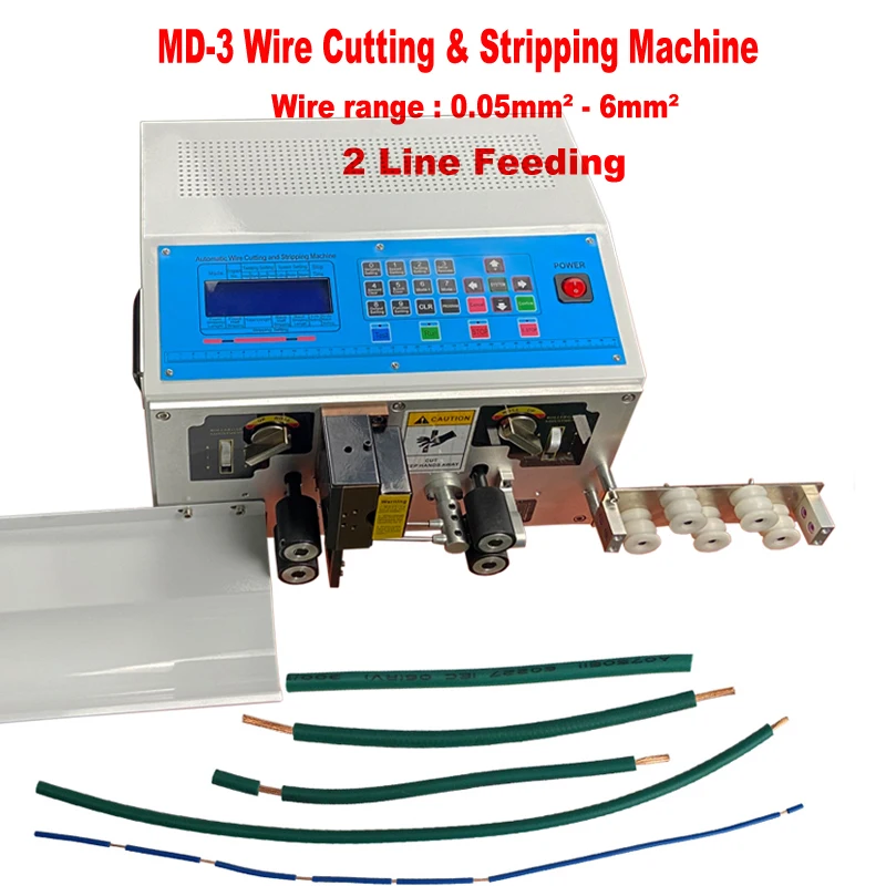 MD-3 Automatic Wire Stripping and Peeling Machine Electric Copper  From 0.05 To 6mm2 Double Feeding AC 220