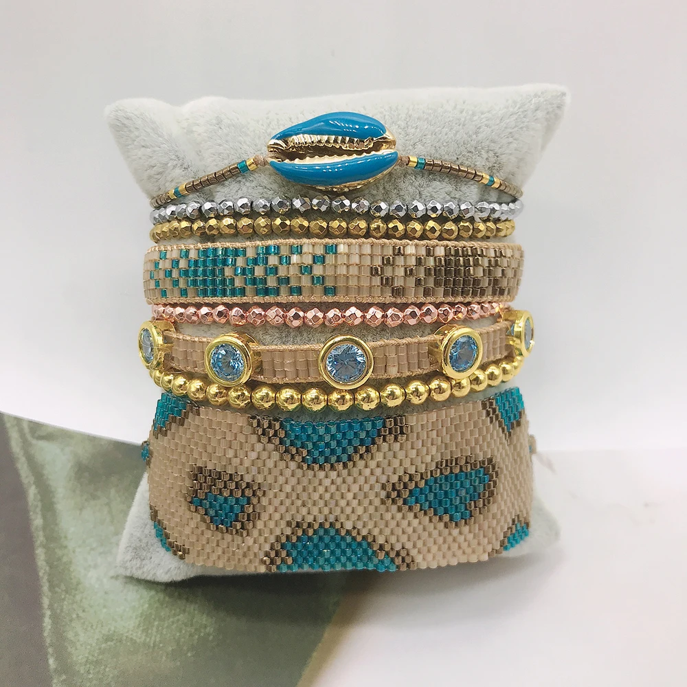 BLUESTAR Mexican Women Bracelet MIYUKI Bead Bracelets Leopard Grain Pulseras Mujer Moda Handmade Woven Jewelry 2021