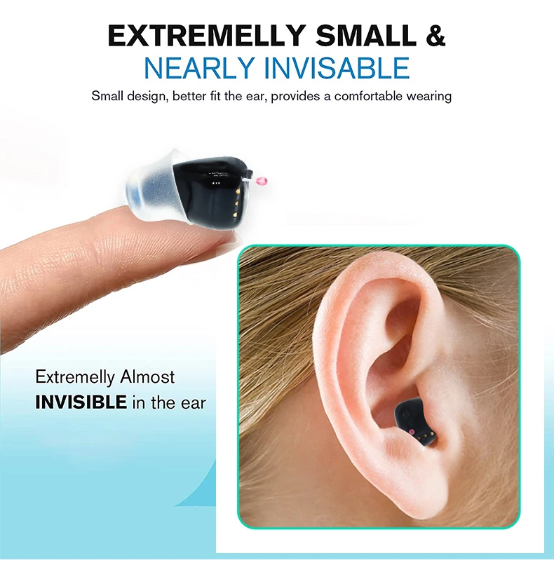 Rechargeable Hearing Aids Digital 4 Channels Portable Sound Amplifier 5 Colors Invisible SR41 Adjustable Audifonos