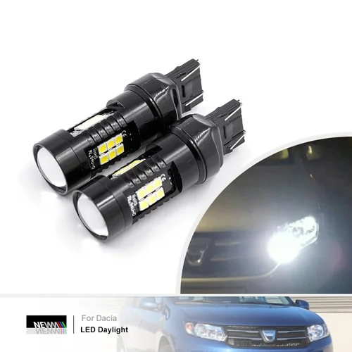 Imagen 2 del producto Para Dacia Duster HS I Logan L52/K52 Mk2 MCV 7443 T20 W21/5W Canbus luces de circulación diurna Led bombillas DRL luz diurna DLRs de coche