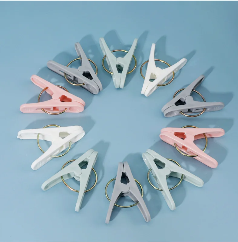 

50pcs Large Bright Colour clothes Clip Plastic Beach Towel Pegs clothespin Clips