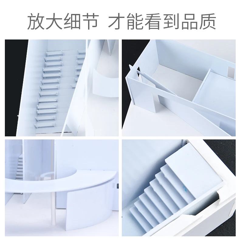 1/100 scale Model Architecture Material Miniature Building Prefabricated House Mockup Assembly Model kits ABS Construction set