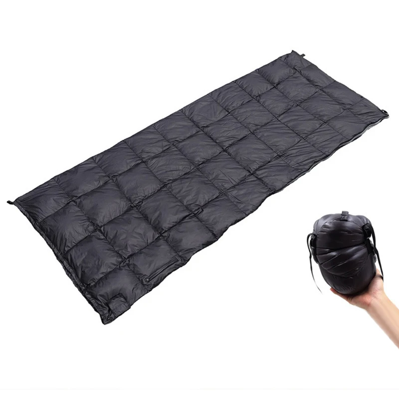 

Ultralight Camping Sleeping Bag 195x75cm Black Multifunctional Adult Duck Down Sleeping Bags for Outdoor Camping Hiking Trip