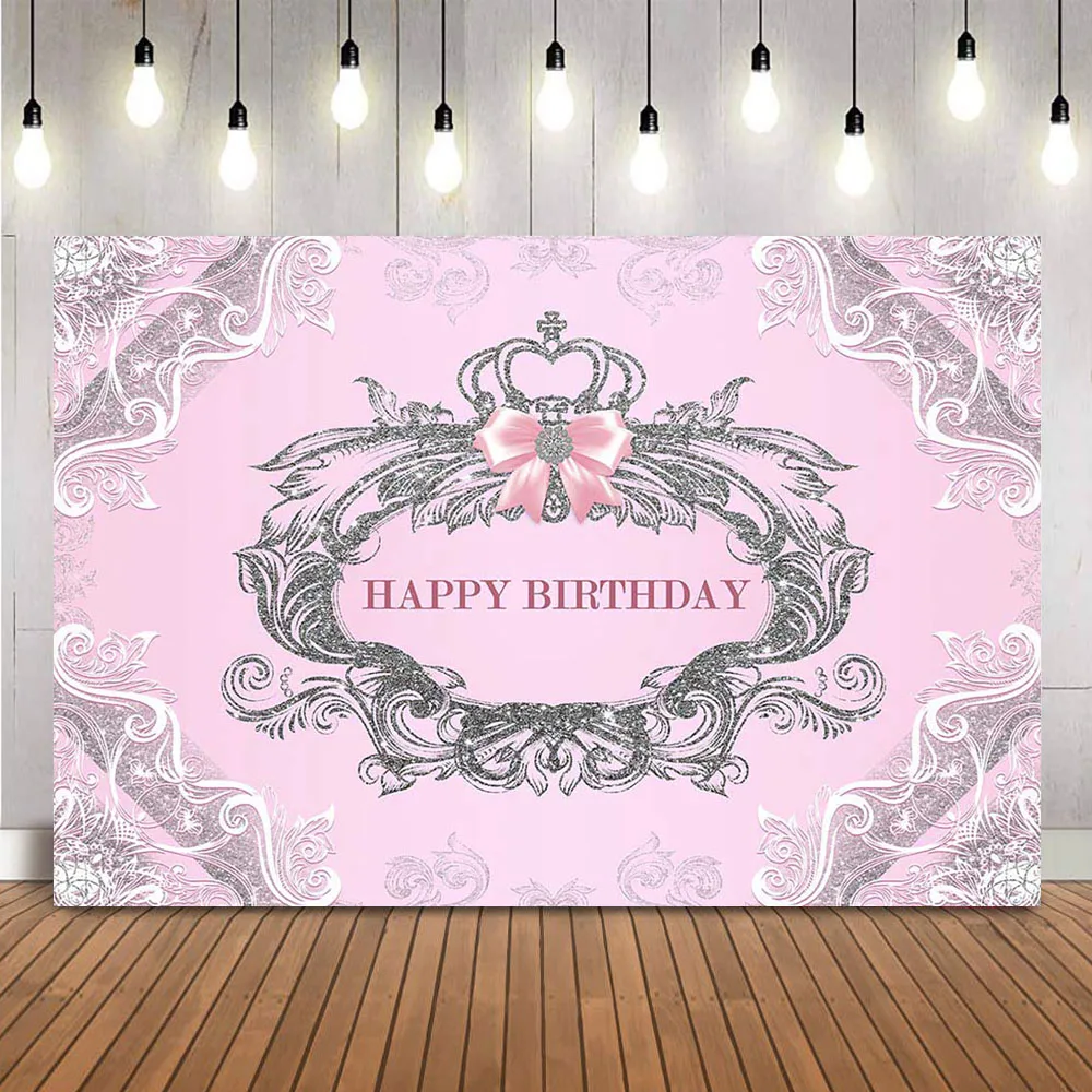 Splitter glitter geburtstag hintergrund neugeborenen kinder mädchen prinzessin hintergrund für foto booth studio rosa glänzenden süßen baby geburtstag