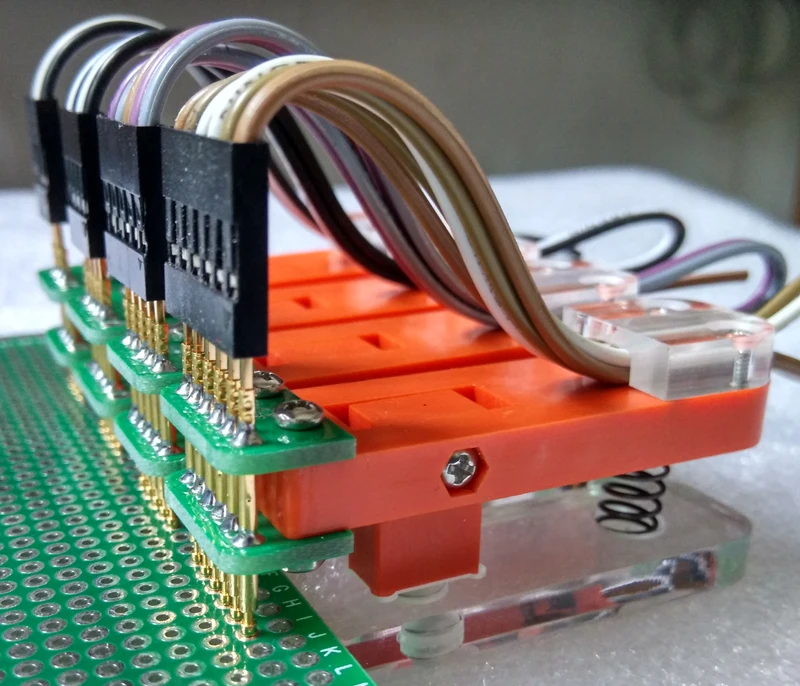 Test Stand PCB Clamp Fixture Probe Download Program Burning 2.54 2.0 1.27 30cm line