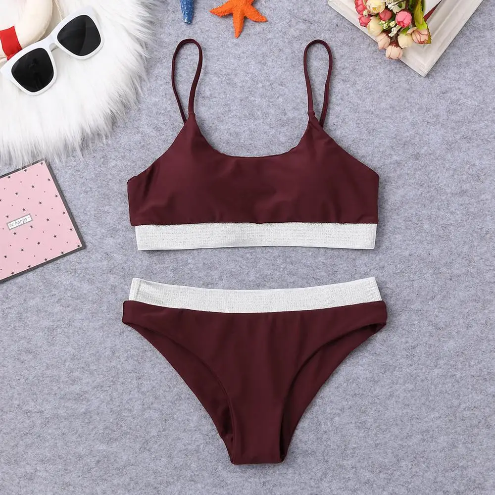 Conjunto de Bikini de realce para mujer, traje de baño Sexy, Bikini de cintura alta, ropa de playa