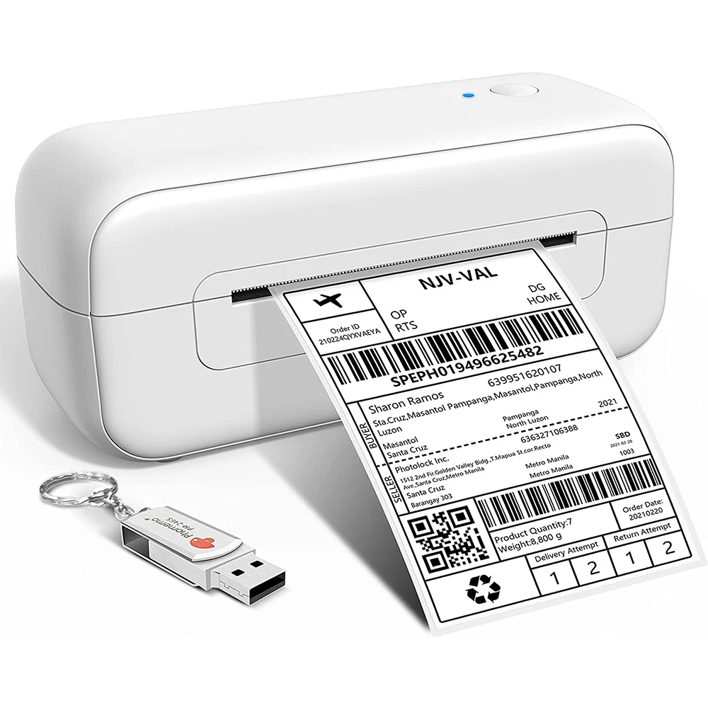 Address Label Printer 4x6 Inch Logistic Phomemo PM-246S Thermal Shipping Package Label Maker with Free Own 