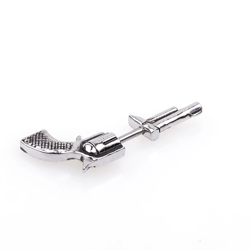2pcs Retro Revolver Cartilage Earrings Ear Stud Tragus Helix Bar Copper Barbell Oreja Earing Piercing Punk Men Body Jewelry 16G