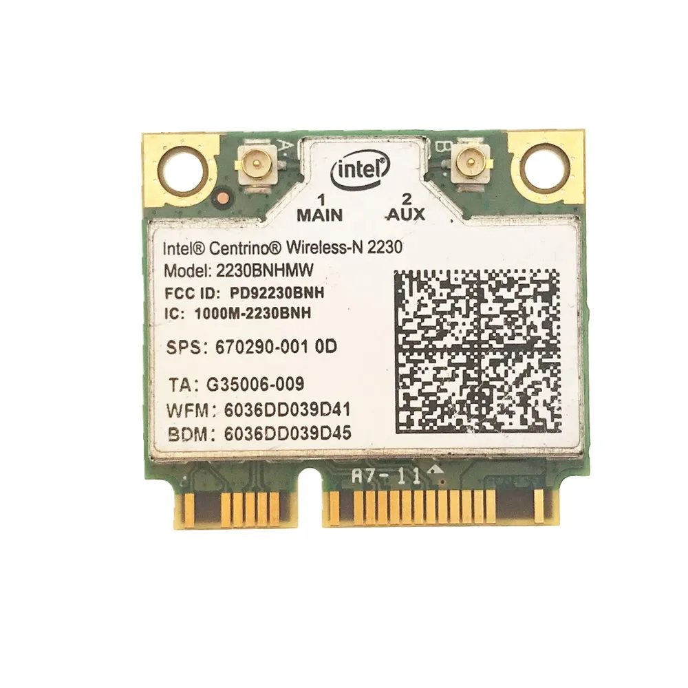 For HP Intel 2230 DM4 DV4 DV6 DV7 G4 G6 G7 Intel Wireless-N 2230 2230BNHMW Half MINI PCI-E Wifi Fit For Bluetooth 4.0 Card